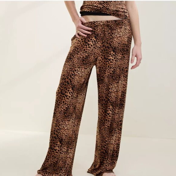 NWT Aerie Real Soft® Rib Trouser PJ, Sz L - Picture 1 of 5